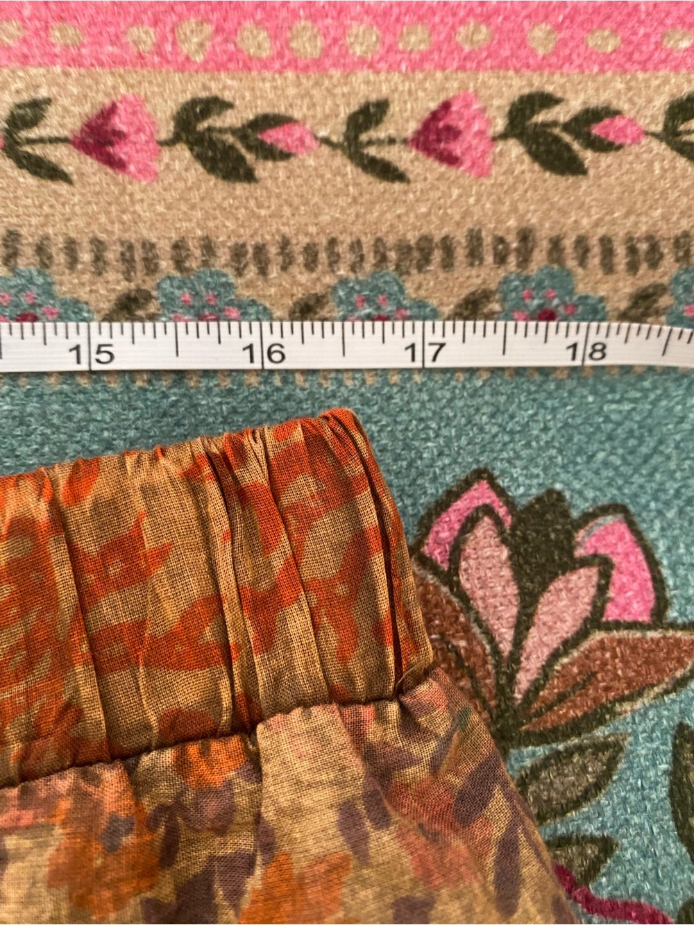 EARTHBOUND Orange and Brown Floral Tiered Maxi Skirt - Picture 6 of 8